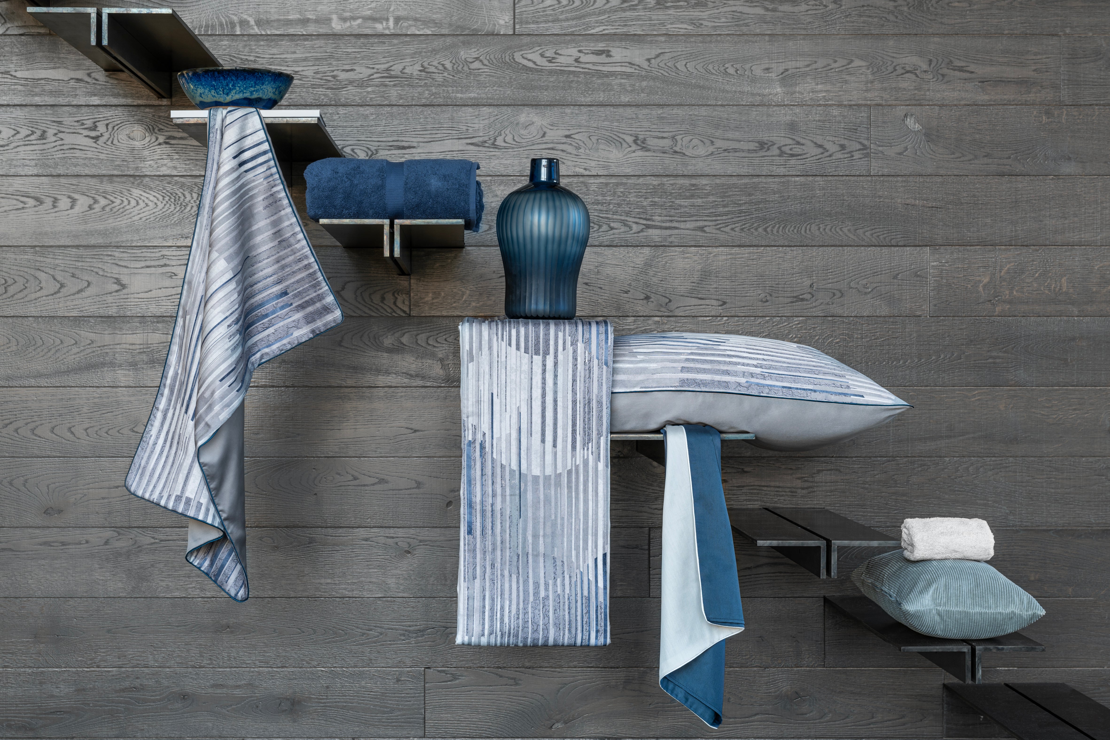 Completo Lenzuola Copriletto Raso Connor Letto Galizzi