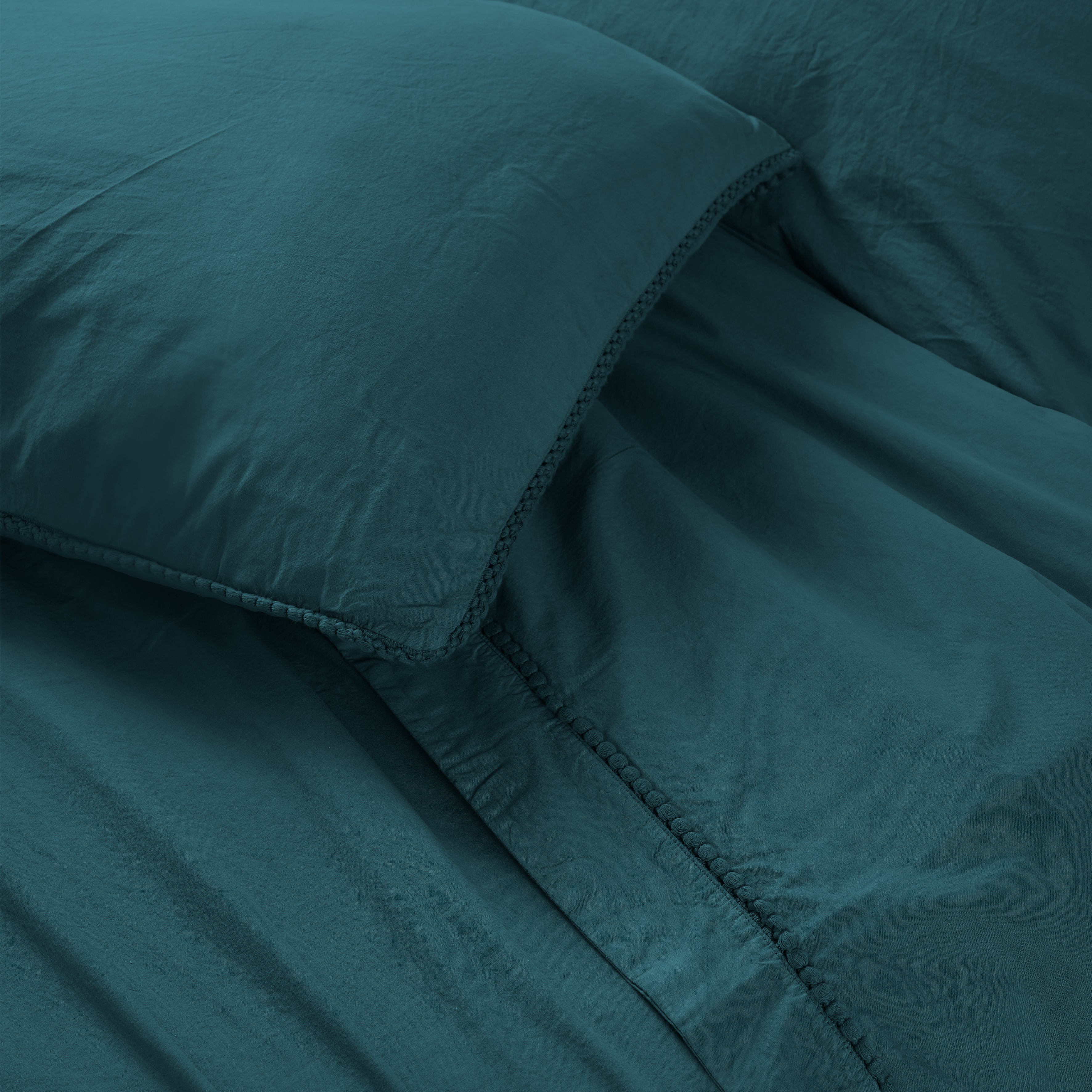 Parure Lenzuola No-Stiro PONPON Letto Moreali Tessile Casa Matrimoniale Ottanio