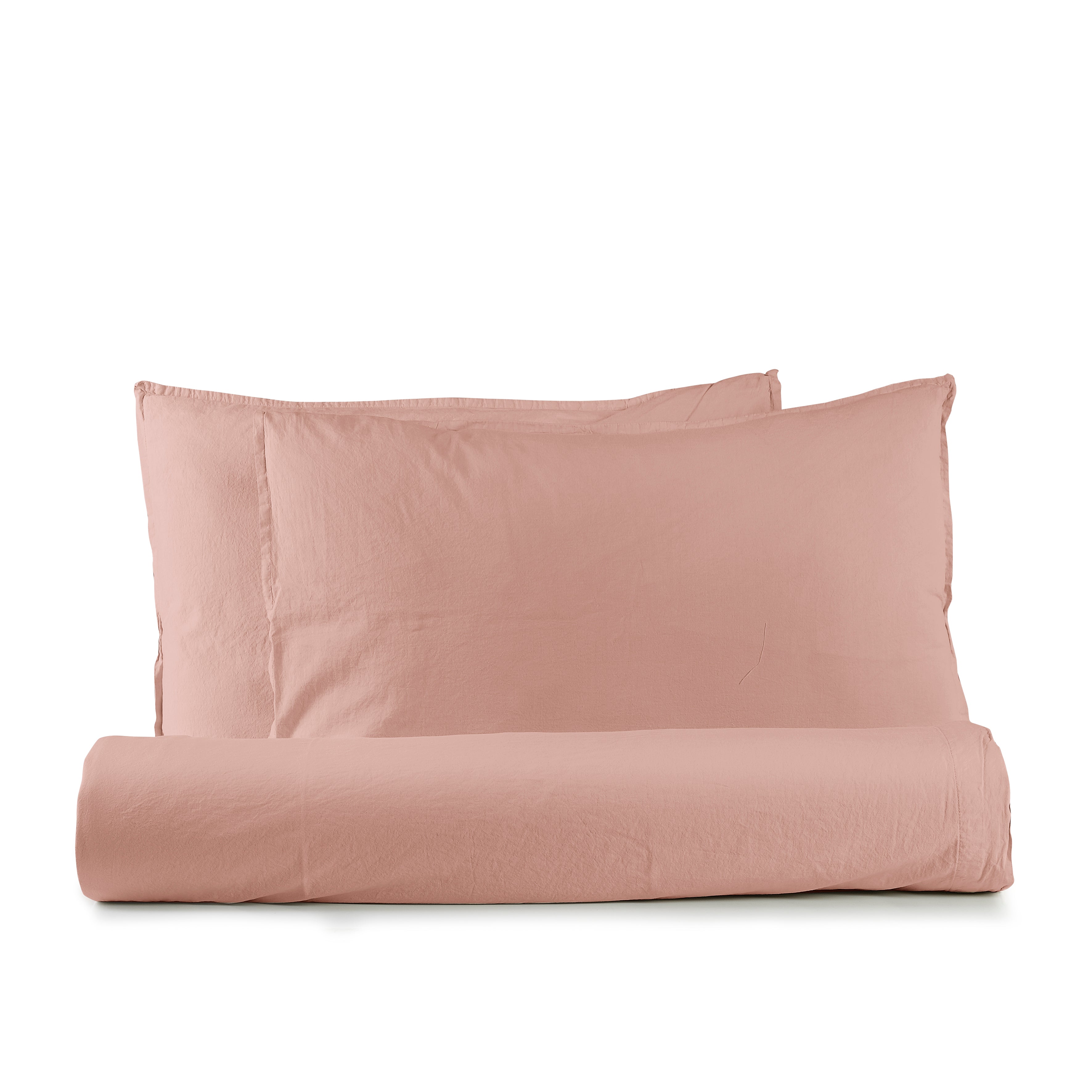 Parure Lenzuola Cotone No-Stiro ESSENZIALE Letto Moreali Tessile Casa Matrimoniale 250 x 295 Fard