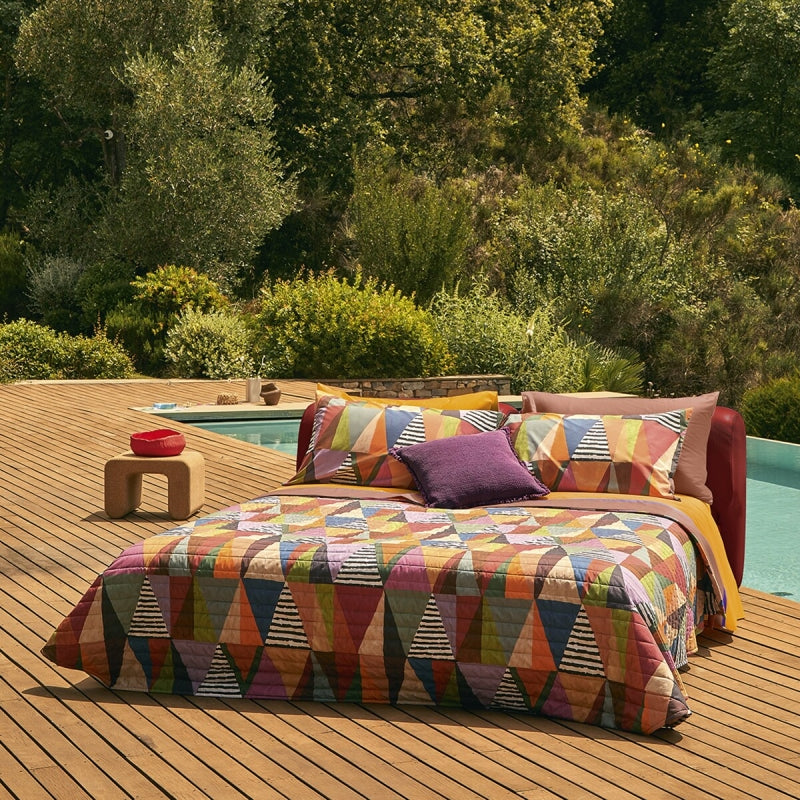 Completo Lenzuola Copriletto Percalle MEXICO Letto Fazzini Singolo Multicolor