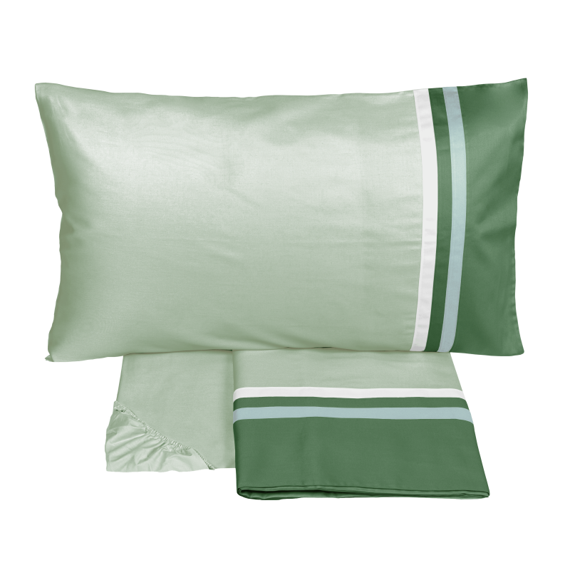 Completo Lenzuola Balza 3 Bordi Raso 300TC KUBRIC 60 Letto Fazzini