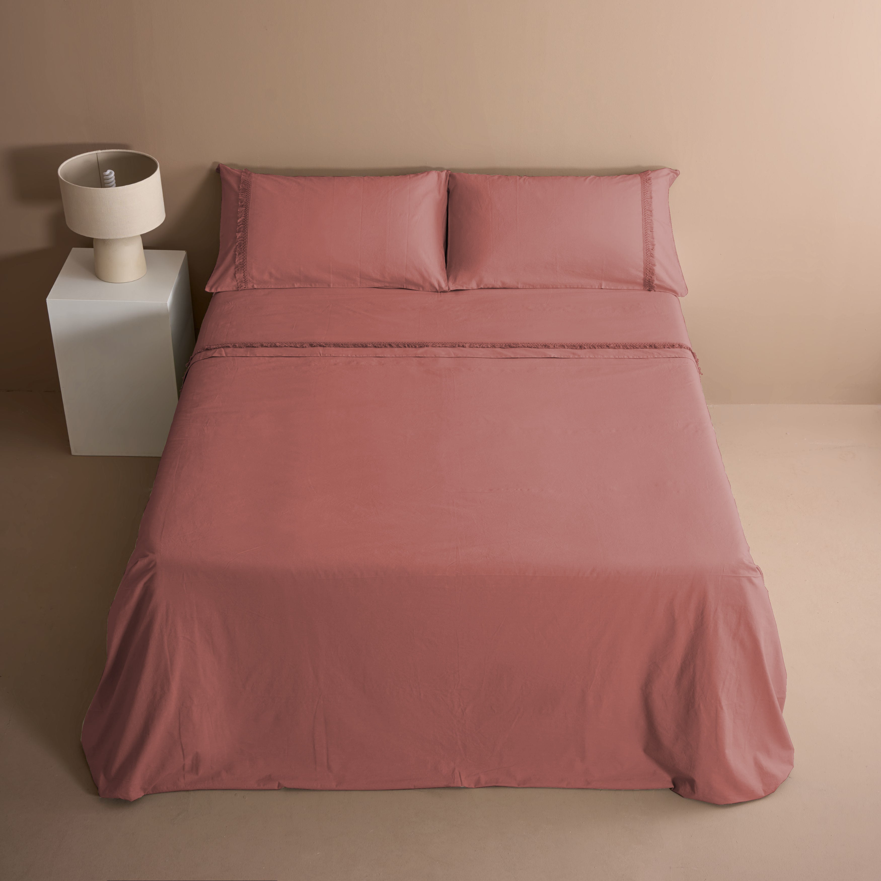 Parure Lenzuola No-Stiro Pizzo DUCALE Letto Moreali Tessile Casa Matrimoniale Marrakech
