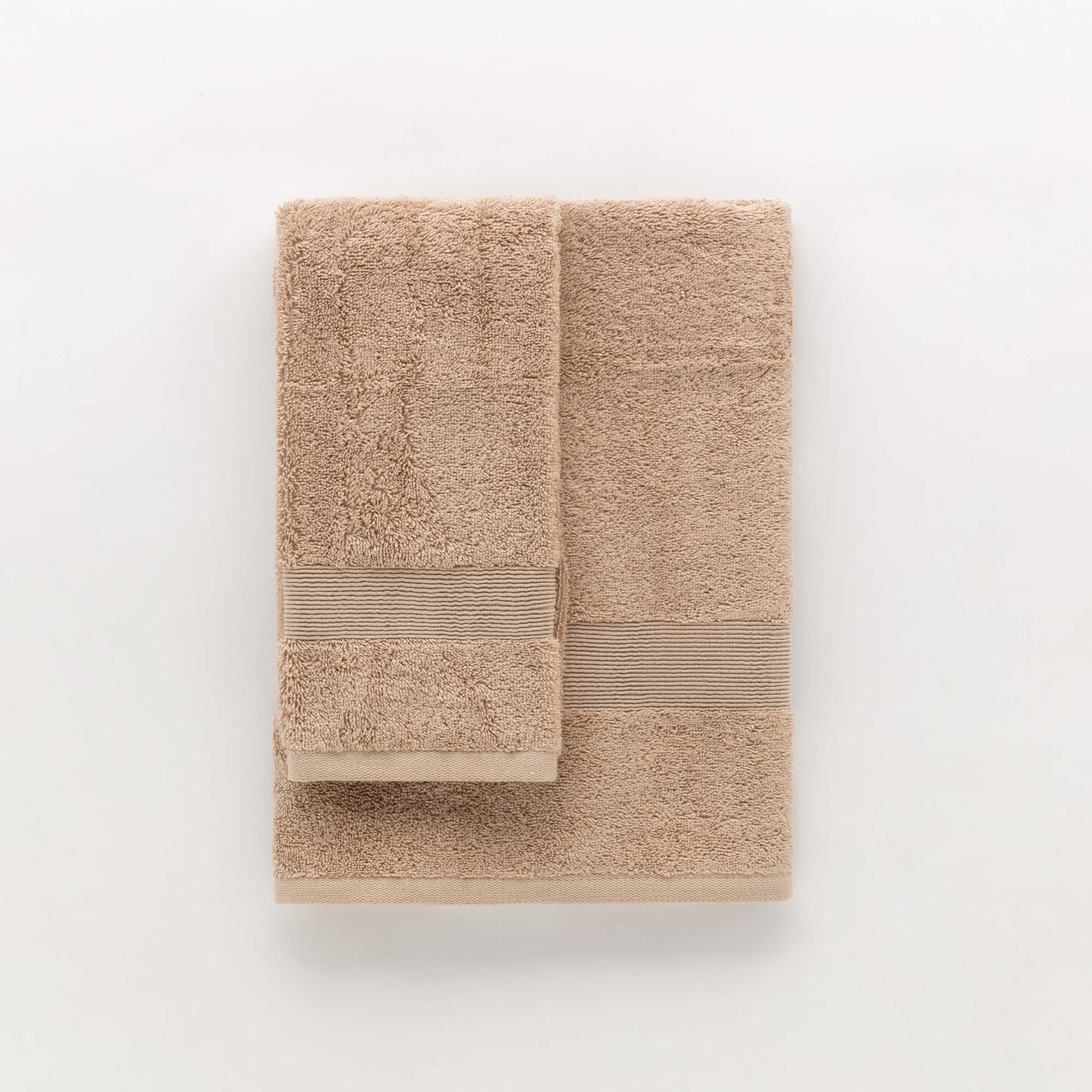 Set Asciugamani BORDURA Bagno Moreali Tessile Casa 60 x 110 / 40 x 60 Tortora