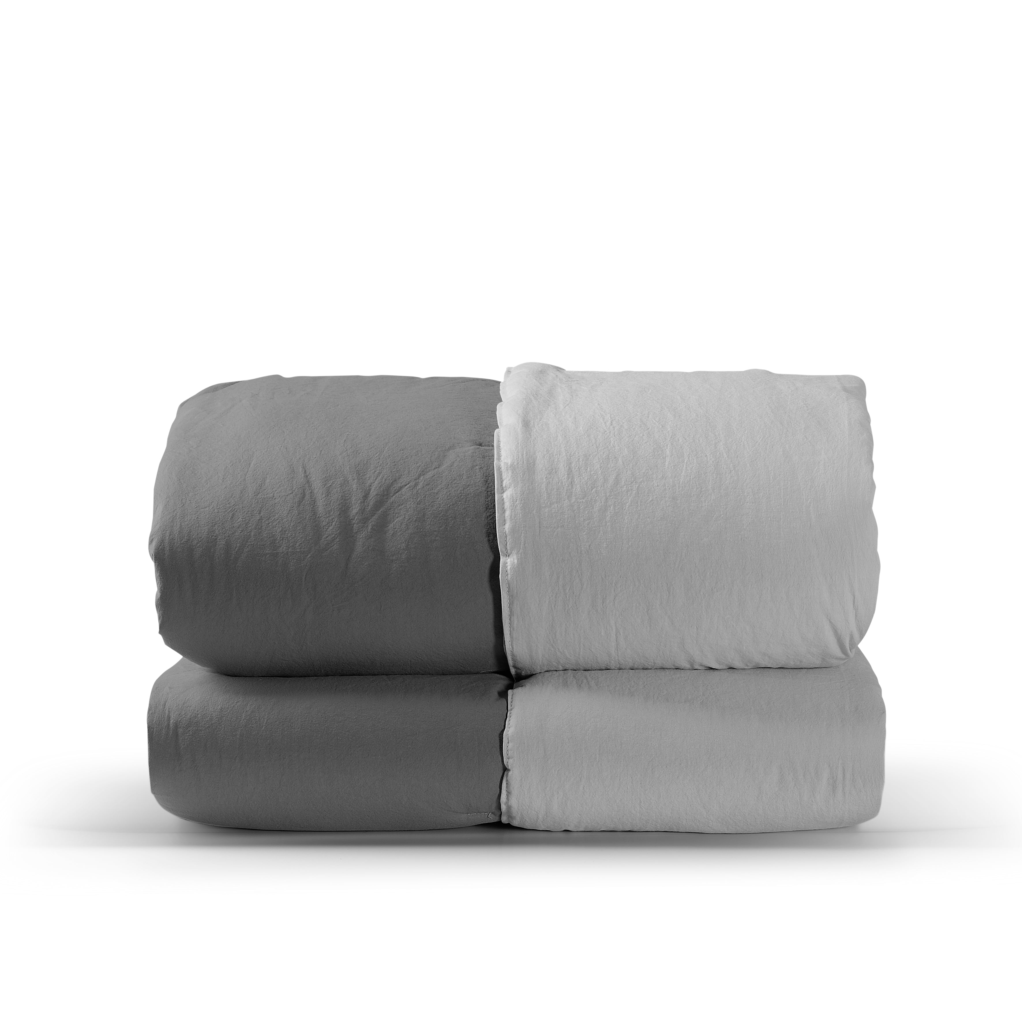 Trapuntino No-Stiro DOUBLE CENTO Letto Moreali Tessile Casa Matrimoniale 270 x 270 Grigio/Antracite