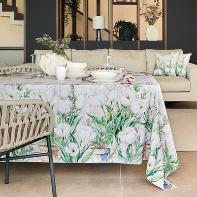 Tovaglia Antimacchia Morbida Stampata PRIMOSOLE Cucina Maison Sucrée Quadrata 4 Posti 155x155 Multicolor