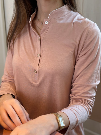 Camicia da Notte Donna Piping Abbigliamento Moreali Tessile Casa