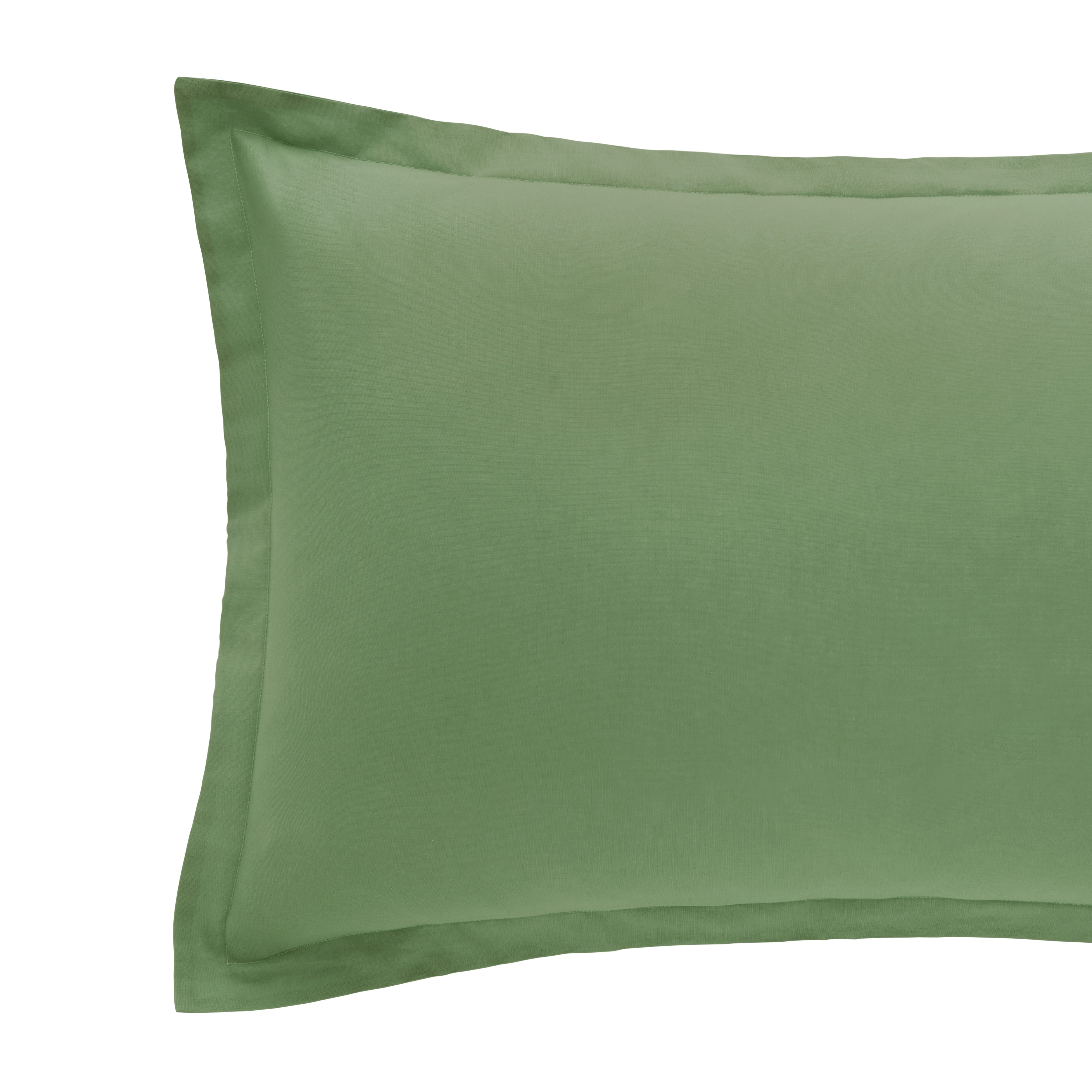 Coppia Federe Cotone MADAPOLAM Letto Riviera 50 x 80 Verde Muschio
