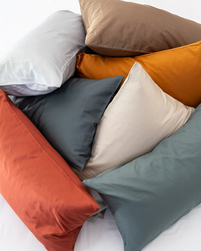 Federa Tinta Unita Raso di Cotone Letto Moreali Tessile Casa