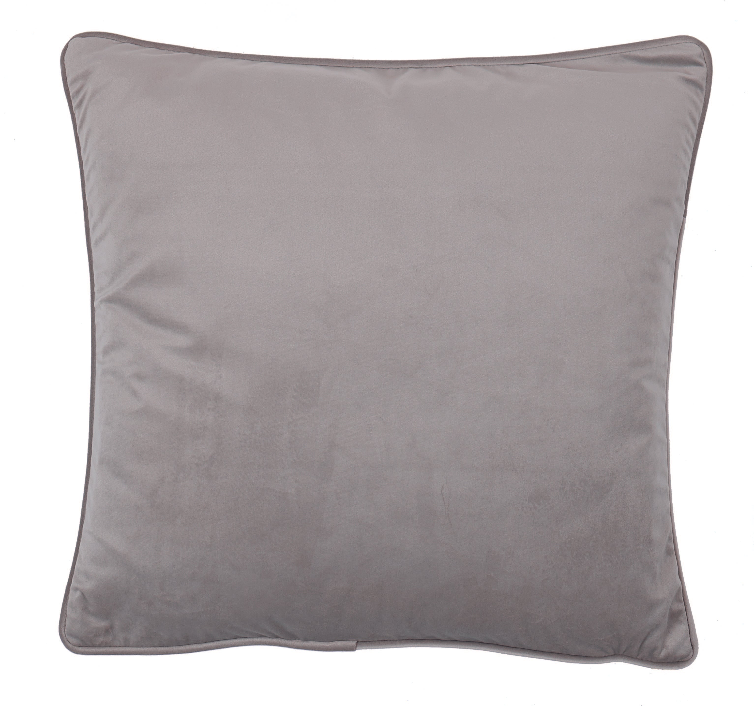 Fodera Cuscino Arredo Piping VELLUTO Made in Italy Soggiorno Moreali Tessile Casa 50 x 50 Perla 19