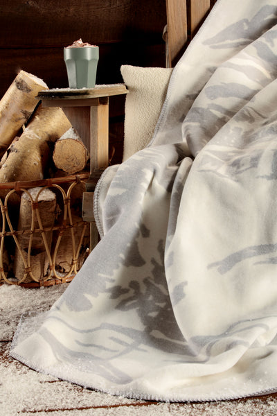 Plaid Reversibile in Caldo Cotone MOUNTAIN DREAMS Soggiorno Borbo