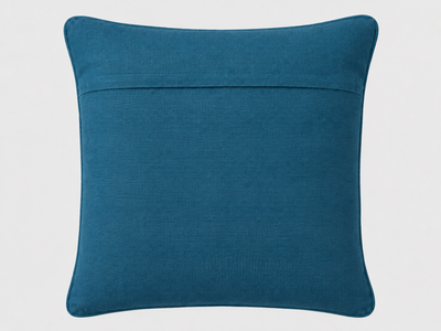 Cuscino Arredo 100% Cotone Ricamato PETROL GARDEN Soggiorno Moreali Tessile Casa