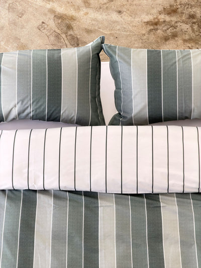 Parure Copripiumino Double Rigone-Righe EASY Letto Moreali Tessile Casa