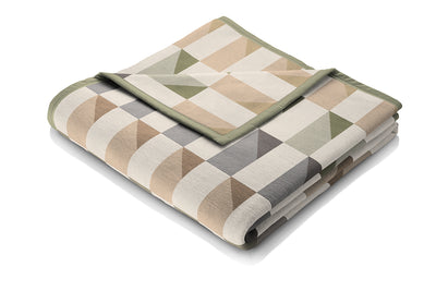 Plaid Caldo Cotone Illusion Green Soggiorno Borbo