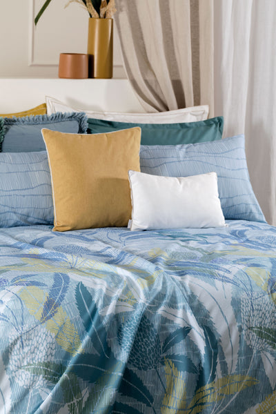 Completo Lenzuola Cotone Stampato LARIZA Letto Riviera