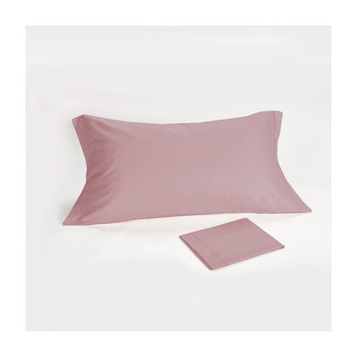 POPUP - Federa 4 Volants Percalle Cotone Made in Italy Materasso Moreali Tessile Casa 50 x 80 cm Malva