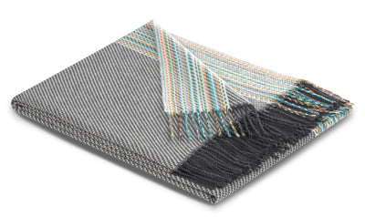 Plaid Sfrangiato Essence Grey Made in Italy Soggiorno Borbo