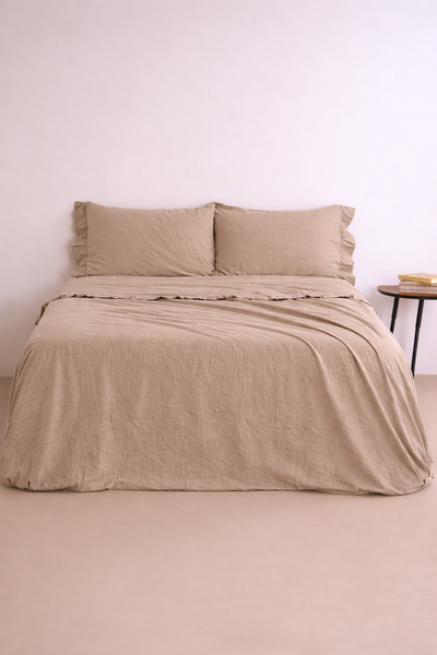 Parure Lenzuola No-Stiro FRAPPA Letto Moreali Tessile Casa Matrimoniale Deserto