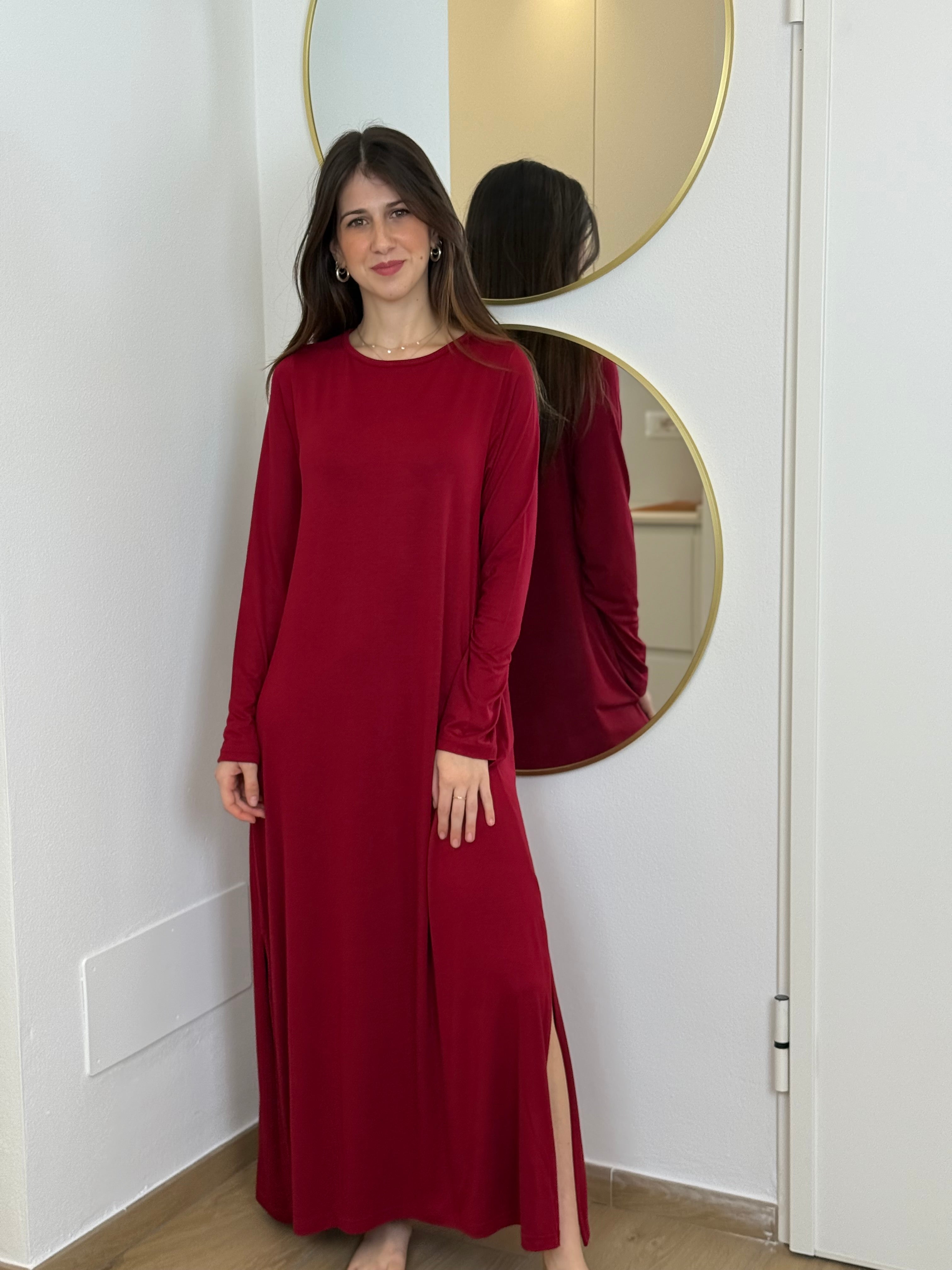 Abito Donna Viscosa Lungo Abbigliamento Moreali Tessile Casa