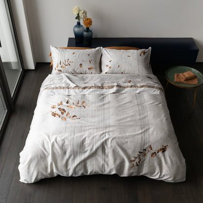 Parure Copripiumino Raso 300TC Alfie Letto Galizzi Matrimoniale Greige