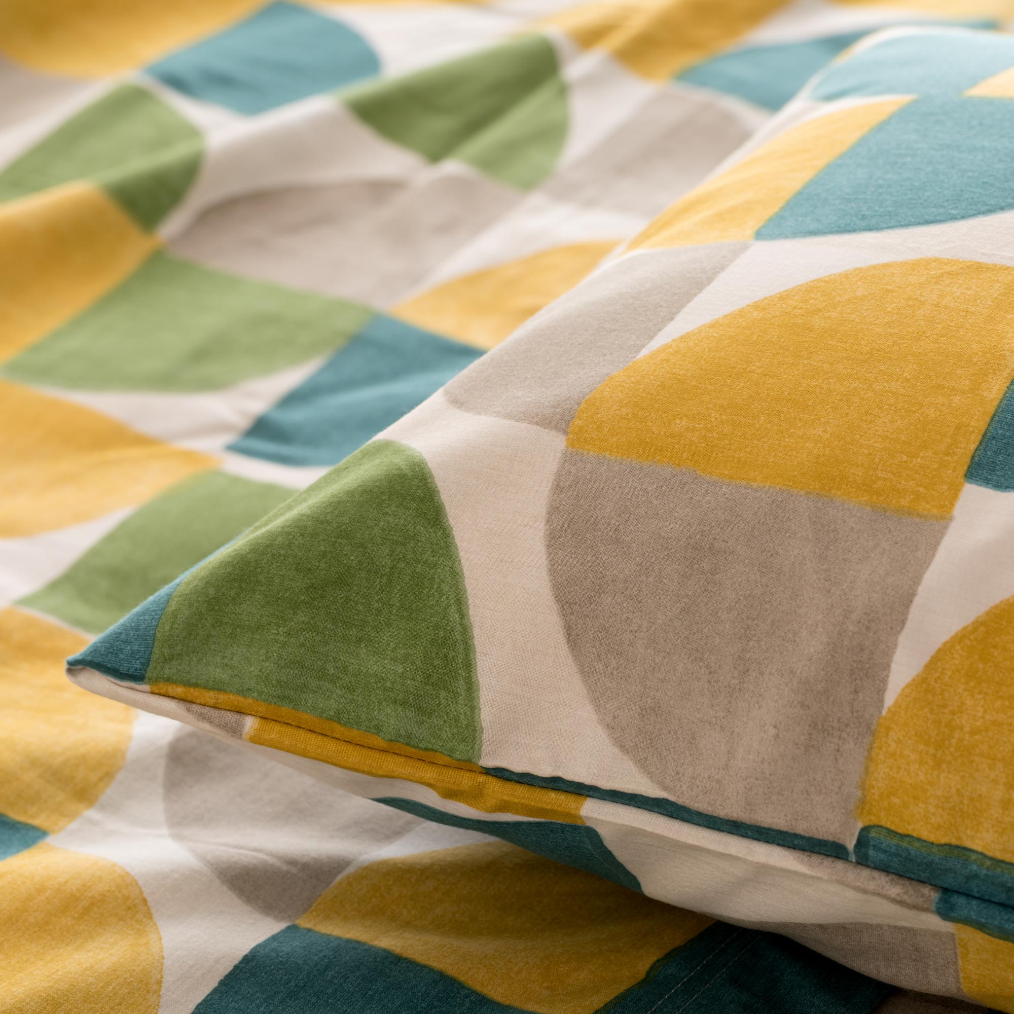 Completo Lenzuola Cotone Stampato Cassio Letto Riviera