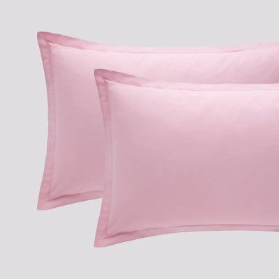 Coppia Federe Cotone MADAPOLAM Letto Riviera 50 x 80 Rosa Antico