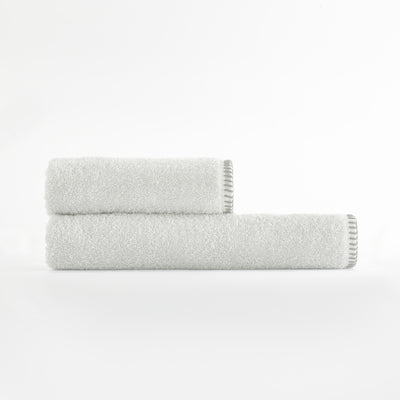 Set Asciugamani Ricamato SIVIGLIA Bagno Galizzi 60 x 100 / 40 x 60 Grigio Perla