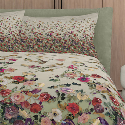 Parure Copripiumino Raso 300 Fili NETTARE Letto Fazzini