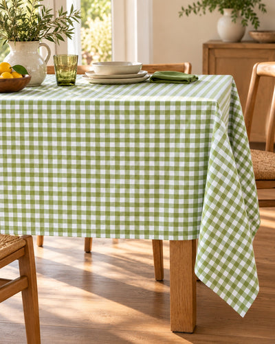 Tovaglia Quadri Tinto Filo DELLA NONNA Cucina Moreali Tessile Casa 140 x 180 Verde v.04