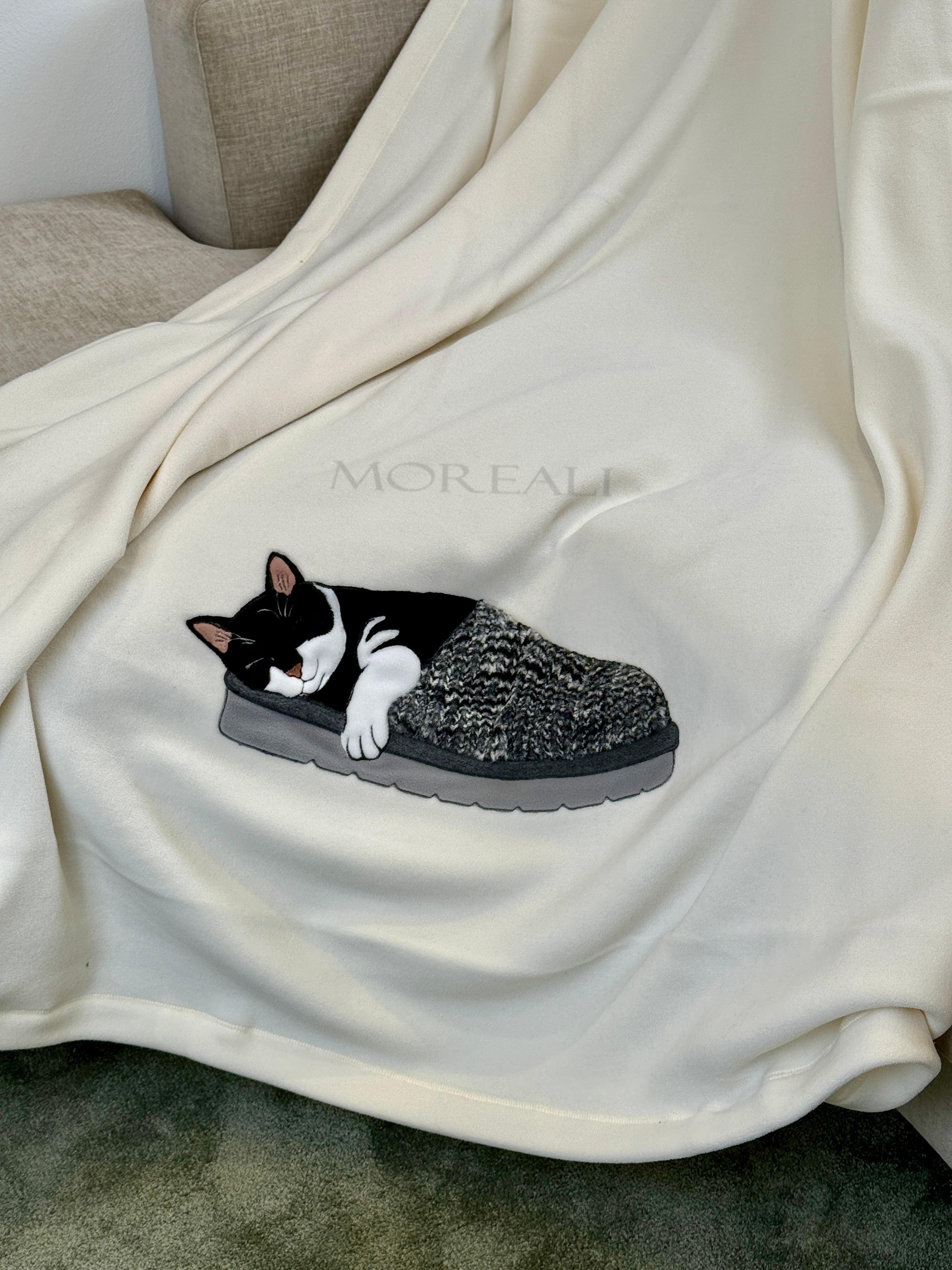 Plaid Pile Battuto Ricamato 'Riposo' Soggiorno Maryplaid