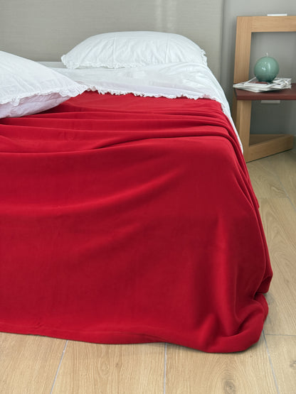 Coperta Pile Battuto ABBRACCIO Soggiorno Moreali Tessile Casa Matrimoniale 250 x 210 Rosso
