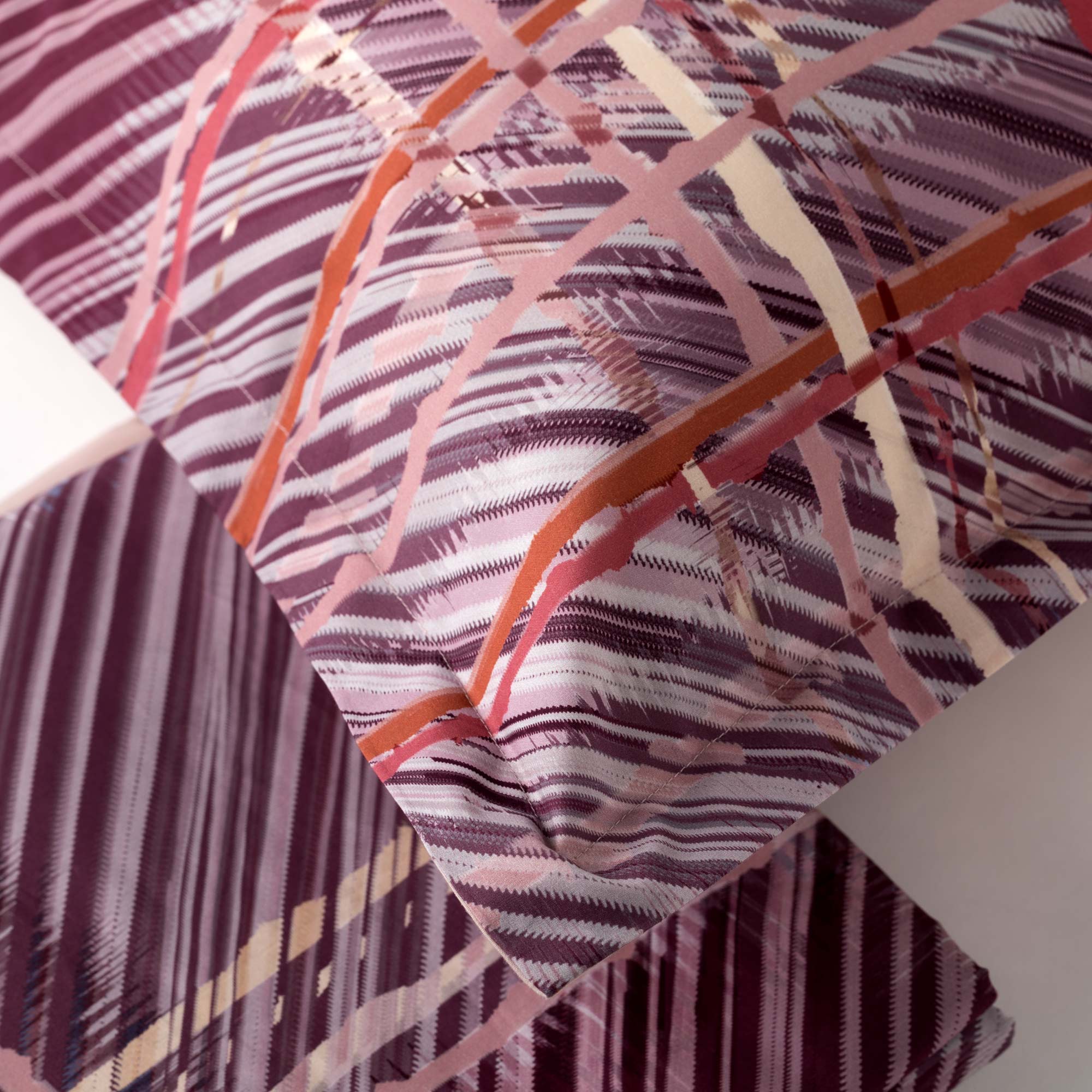 Completo Lenzuola Copriletto Percalle Stampa Digitale Yuta Letto Riviera