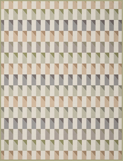 Plaid Caldo Cotone Illusion Green Soggiorno Borbo 150 x 200 Verde