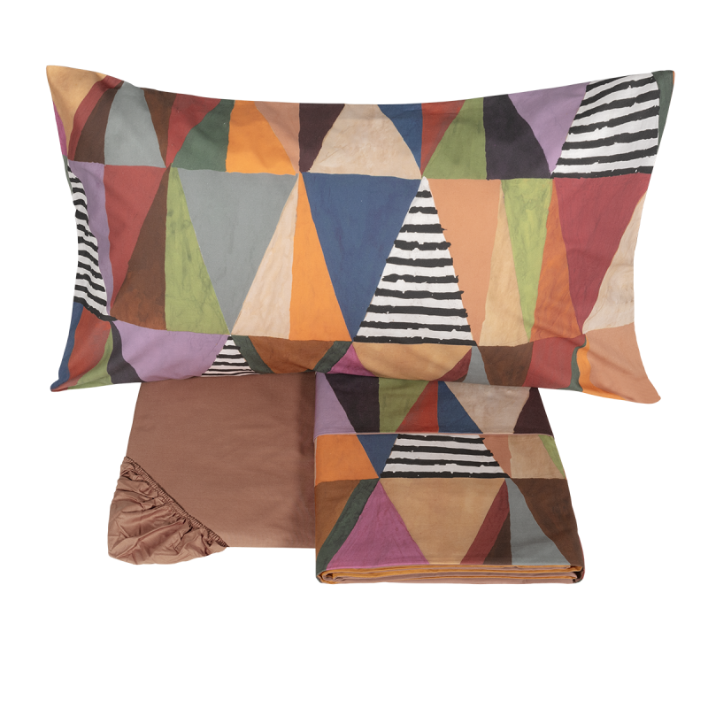 Completo Lenzuola Copriletto Percalle MEXICO Letto Fazzini