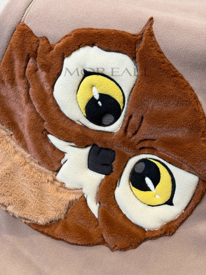 Plaid Pile Battuto Ricamato 'Gufetto' Soggiorno Maryplaid