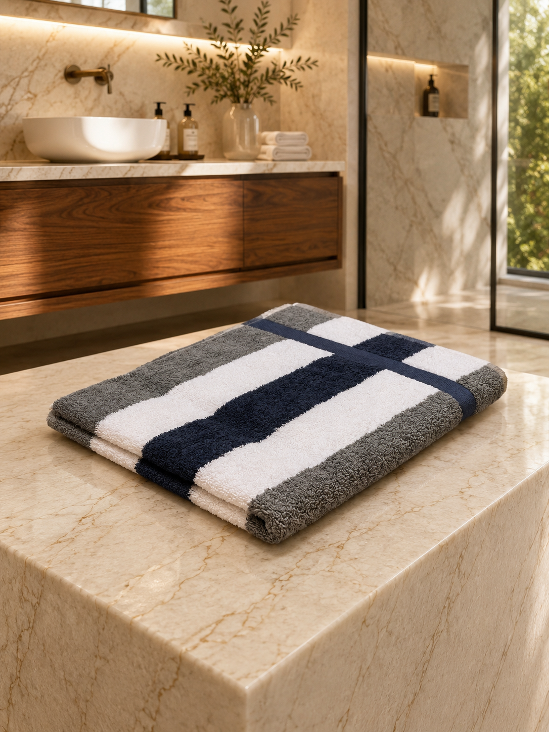 Asciugamano MAXI Cotone Americano Tinto Filo
