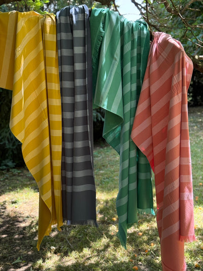 Telo Mare Spugna e Cotone Righe Color Bagno Moreali Tessile Casa