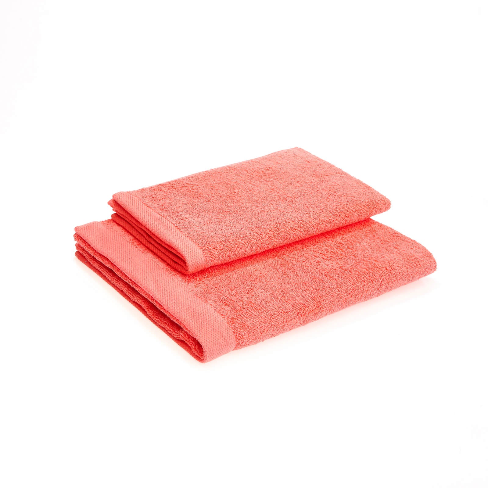 Set Asciugamani Cotone Americano MIKADO Bagno Cogal 60 x 100 / 40 x 60 Corallo