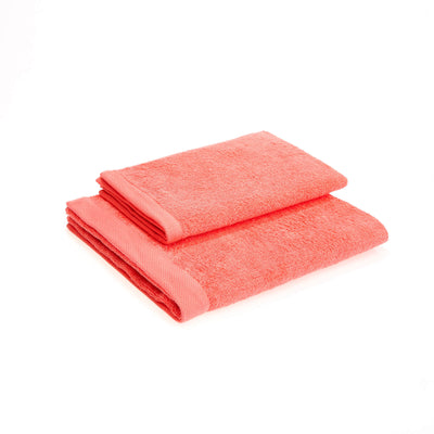 Set Asciugamani Cotone Americano MIKADO Bagno Cogal 60 x 100 / 40 x 60 Corallo