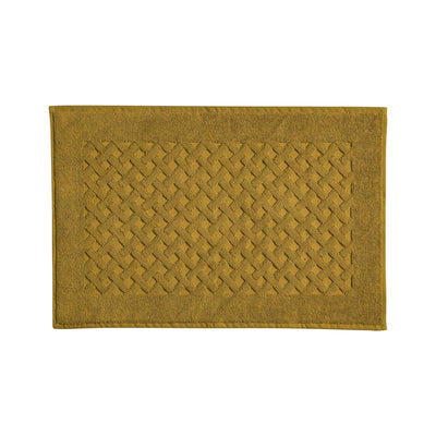 Tappeto Gommato in Spugna Intrecciata CAREZZA Bagno Moreali Tessile Casa 60 x 90 Ocra