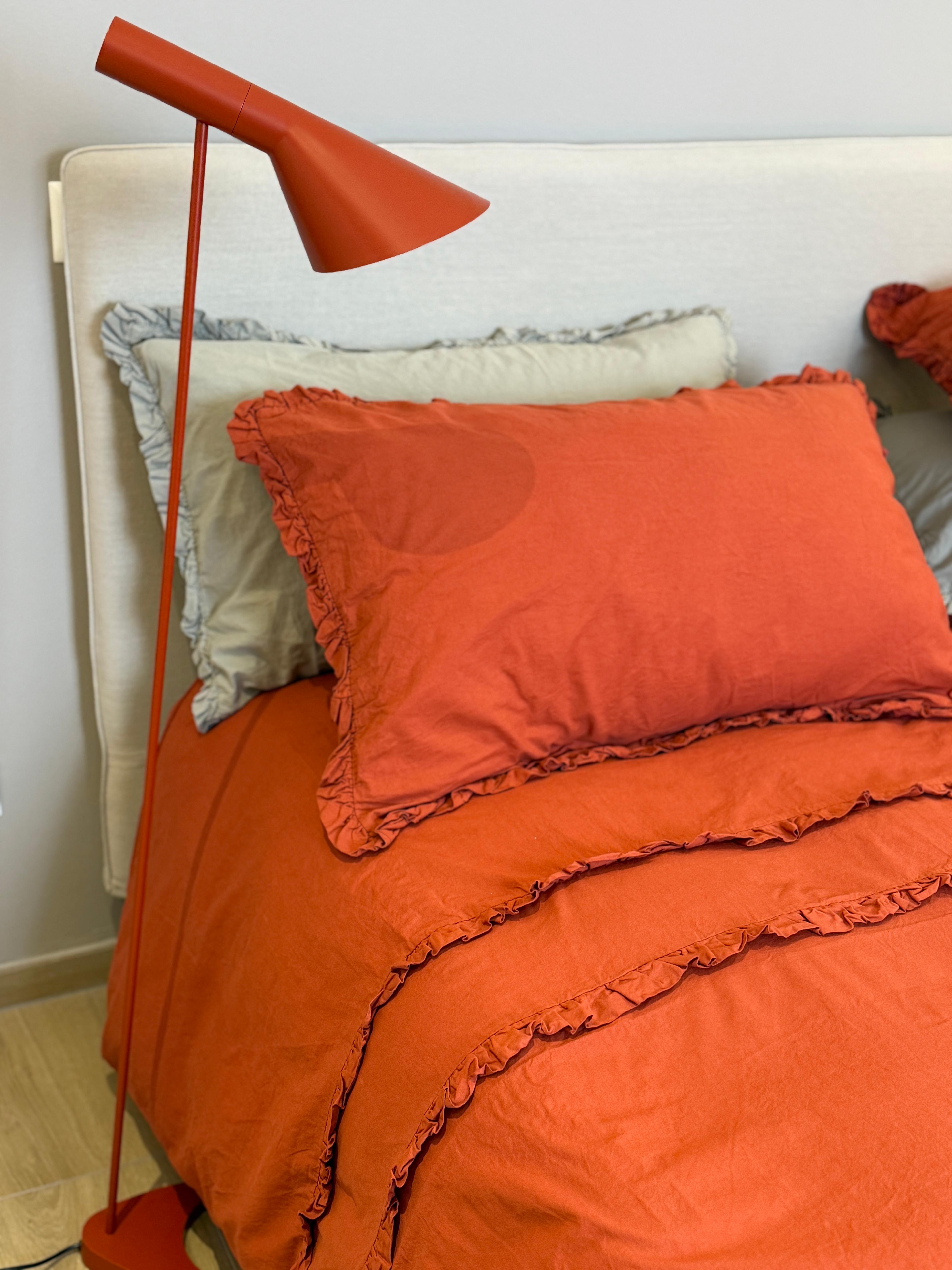 Parure Copripiumino No-Stiro DOPPIA FRAPPINA Letto Moreali Tessile Casa