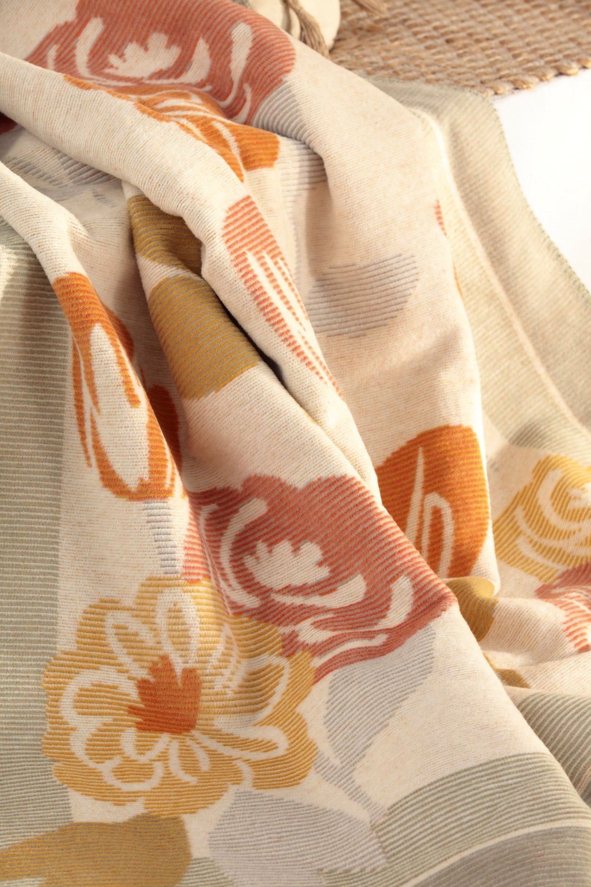 Plaid in Caldo Cotone BLOOM FRAME Soggiorno Borbo