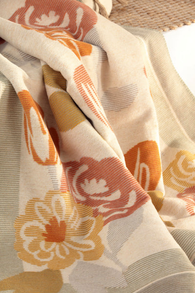 Plaid in Caldo Cotone BLOOM FRAME Soggiorno Borbo