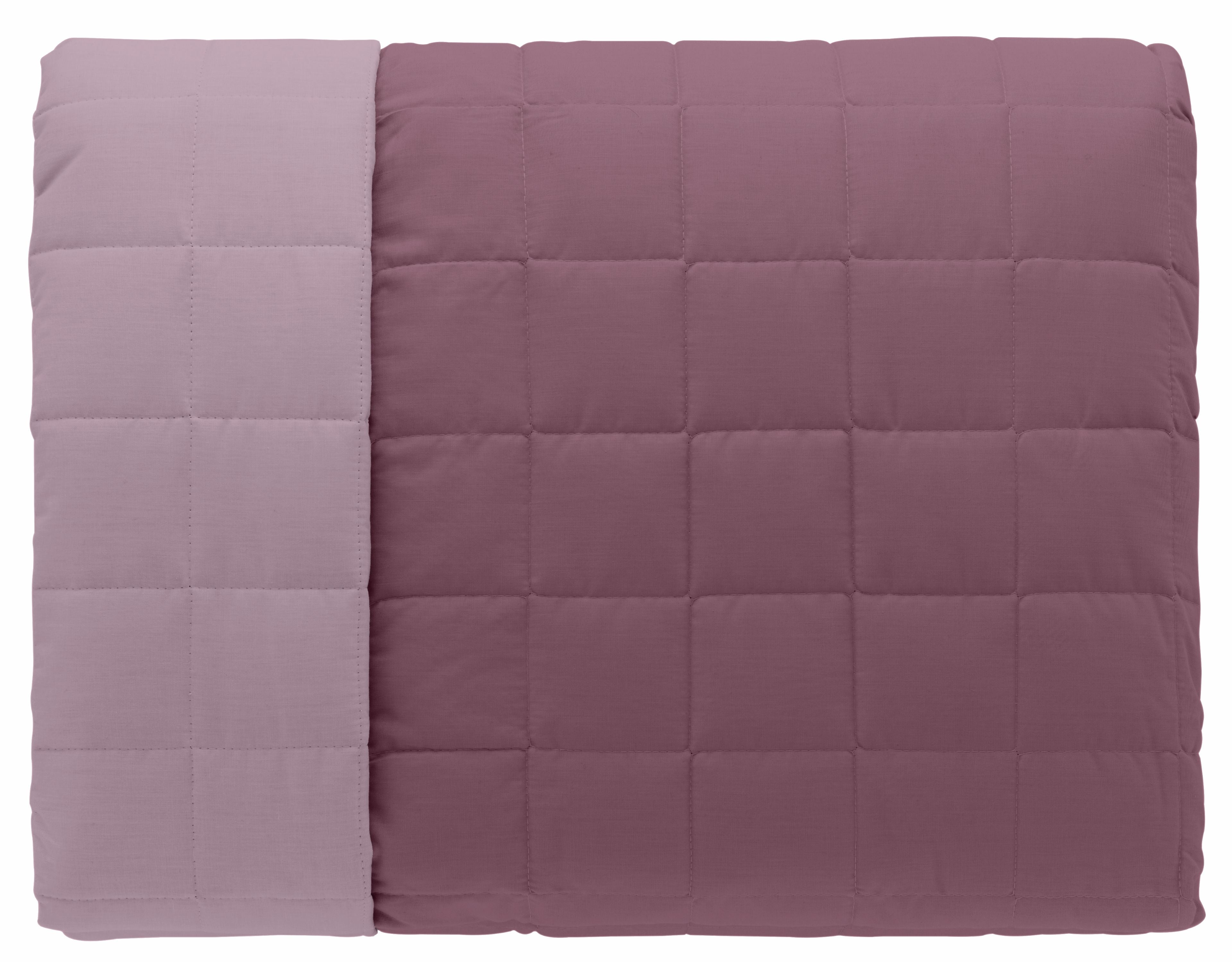 Trapuntino in Microfibra Bicolore PASSEPARTOUT Letto Riviera Matrimoniale 260 x 260 Viola Uva