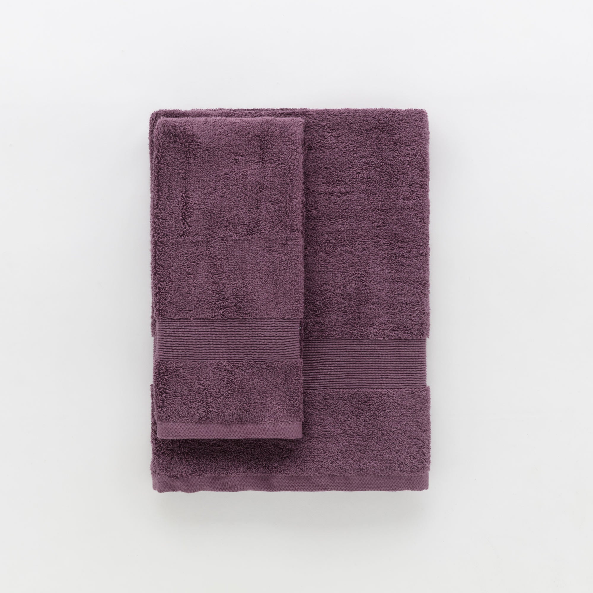 Set Asciugamani BORDURA Bagno Moreali Tessile Casa 60 x 110 / 40 x 60 Viola Ametista