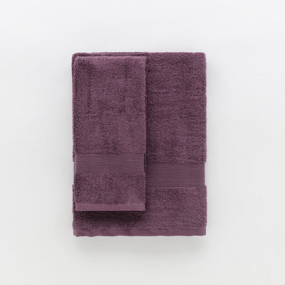 Set Asciugamani BORDURA Bagno Moreali Tessile Casa 60 x 110 / 40 x 60 Viola Ametista