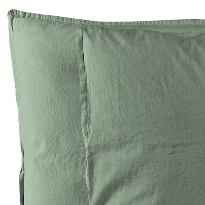 FINE SERIE Coppia Federe Cotone No-Stiro ESSENZIALE Letto Moreali Tessile Casa 50 x 80 cm Verde