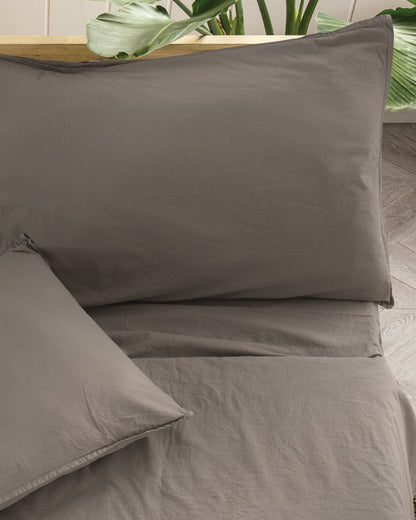 FINE SERIE Coppia Federe Cotone No-Stiro ESSENZIALE Letto Moreali Tessile Casa