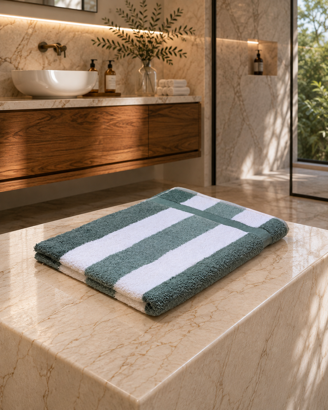 Asciugamano MAXI Cotone Americano Tinto Filo Bagno Moreali Tessile Casa