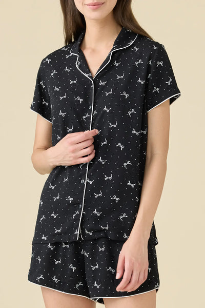 Pigiama Donna Corto Aperto Flakes Abbigliamento Moreali Tessile Casa