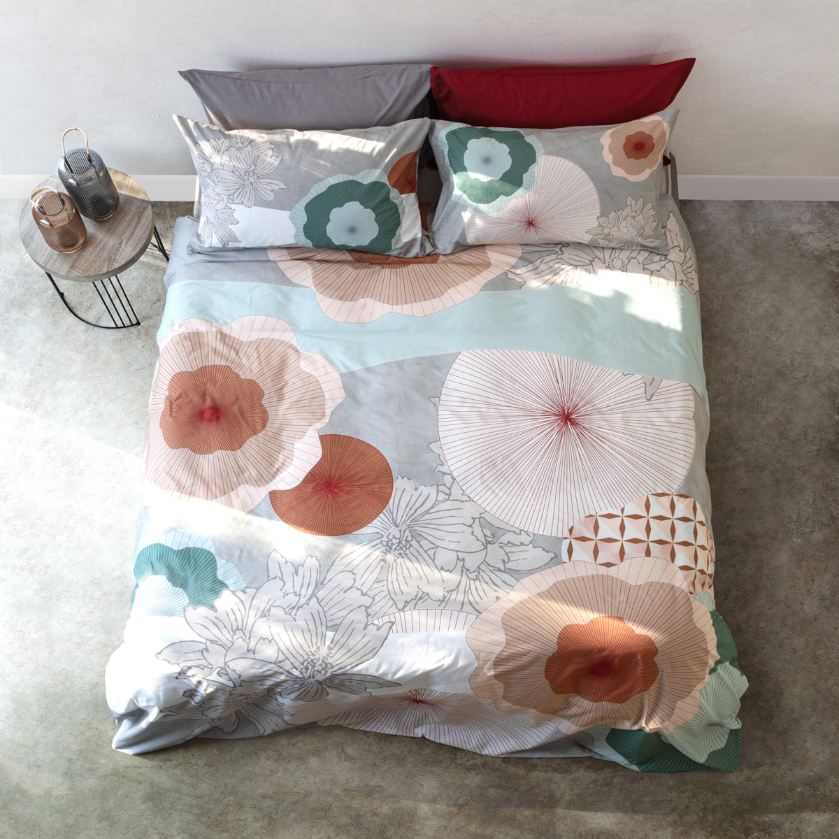 Parure Copripiumino Flower Power 2532 Letto Cogal